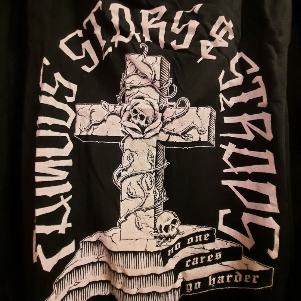 NWT Famous Stars & Straps ETERNAL CROSSES Flowy Long Sleeve Top Black M Jr - Picture 2 of 6